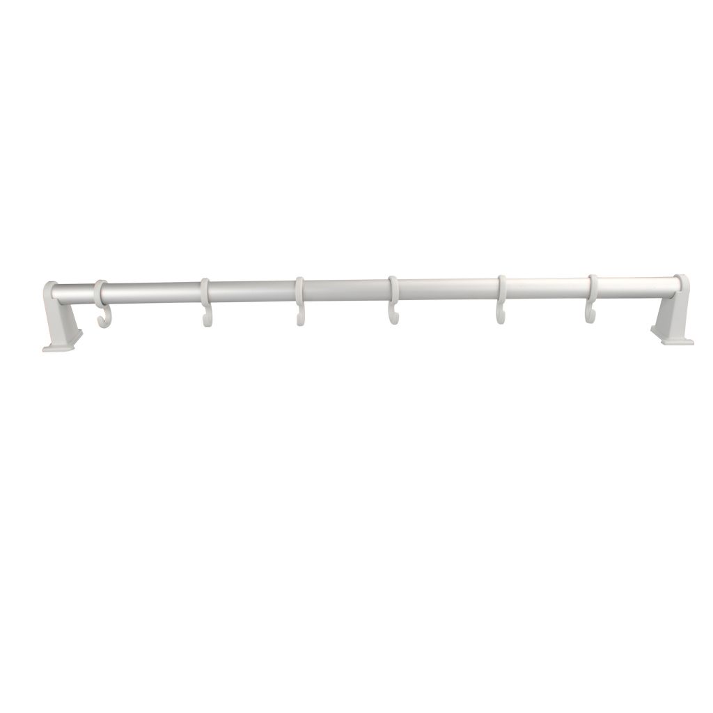 Handtuchhalter und Hakenleiste mit 6 Haken