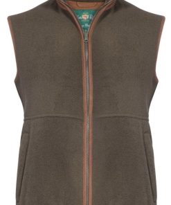 Fleece Waistcoat In Green – Classic Fit