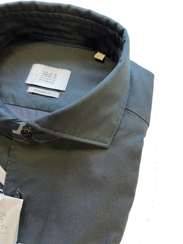 Soft Cotton Shirt, Dark Green – Bild 3