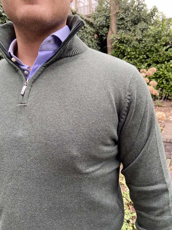 Pullover, zip neck Green – Bild 4