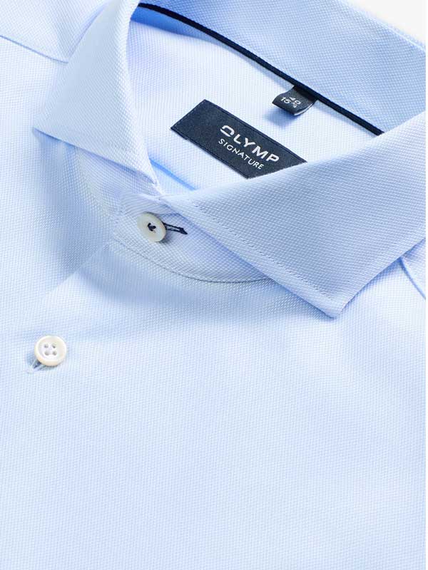 Olymp Tailored Fit, Signature Cutaway, Hellblau – Bild 3