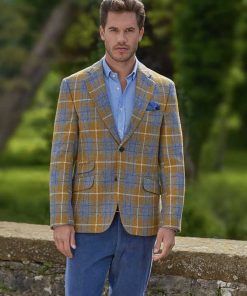 Harris Tweed Sakko “London“ Im Amber Check