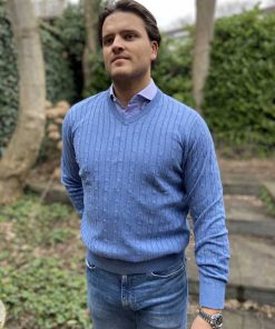 Pullover, Baumwolle Blau