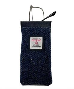Brillenetui aus Harris Tweed in Blau