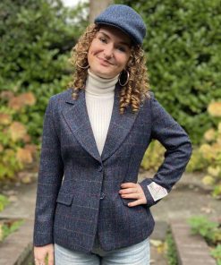 Harris Tweed Damen Sakko Scottish Blue