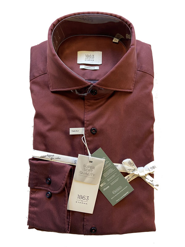 Soft Cotton Shirt, Bordeau