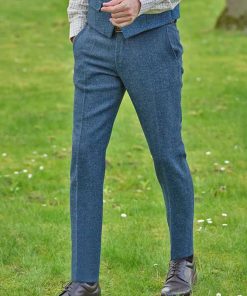 Harris Tweed Hose “Mr. Miller “ In Blue Shadow
