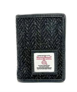 Harris Tweed Kartenetui in Anthrazit