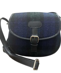 Harris Tweed Rowan Satteltasche Black Watch