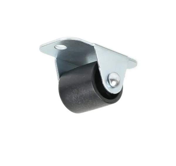 4er Set Kastenrolle Möbel Bockrollen H: 21mm Kunststoffrad Ø 17 mm ohne Bremsen – Bild 8