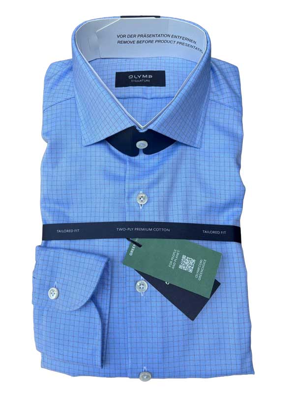 Olymp Businesshemd, Tailored Fit, Signature Kent, Blau – Bild 2