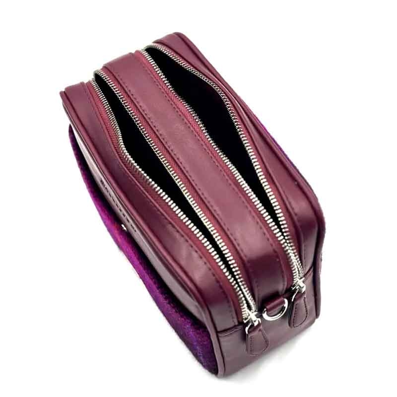 Harris Tweed Kameratasche in Lila-Karo – Bild 6