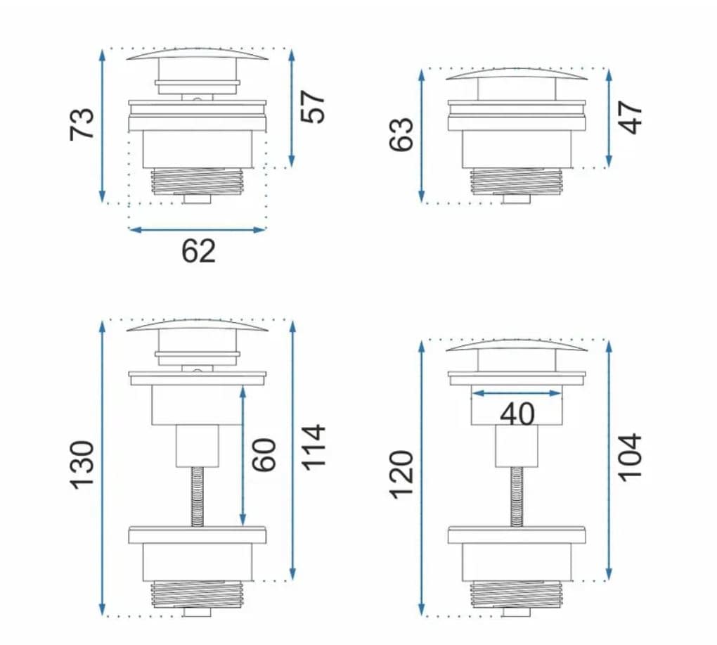 MEI BAD Premium Design Sifon/Ablaufventil Set chrom – Bild 3