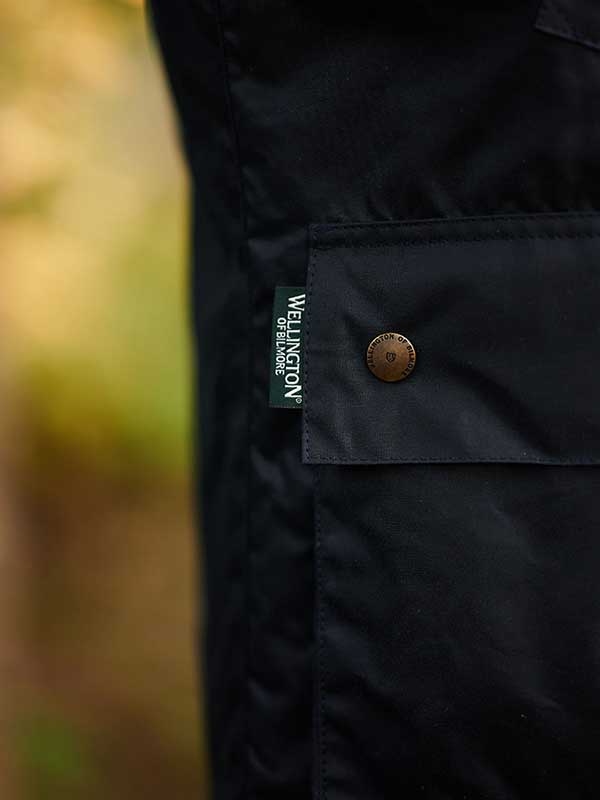 Wellington Waterafstotende Wax jas, blauw – Bild 3