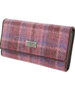 Harris Tweed Handtasche „Tiree“ in Rosa-Karo