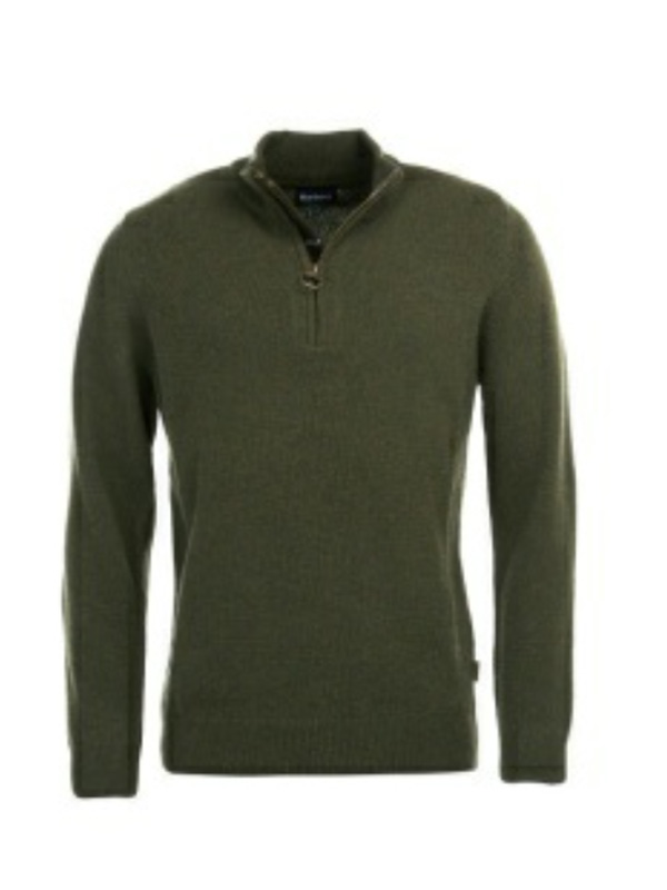 Barbour Pullover Holden Half Zip Olive – Bild 3