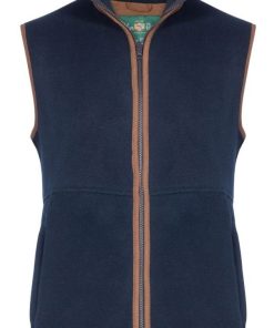Fleece Waistcoat In Dark Navy