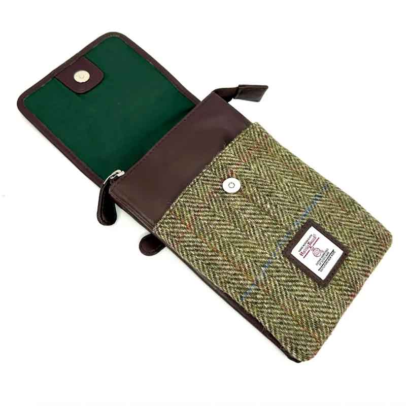 Harris Tweed Mini-Umhängetasche in Country Green – Bild 5