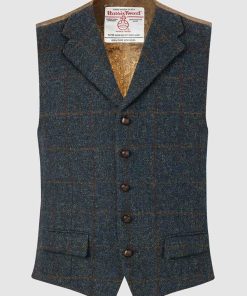 Harris Tweed Weste, Angus Waistcoat – Blue Multi