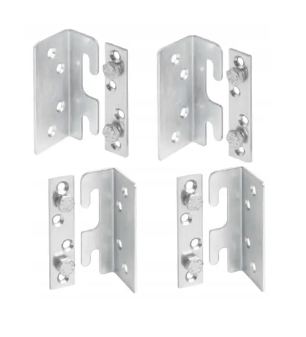 bettverbinder metallverbinder haken 4er Set, Bettbeschläge mit Haken für Bettgestell – Bild 5