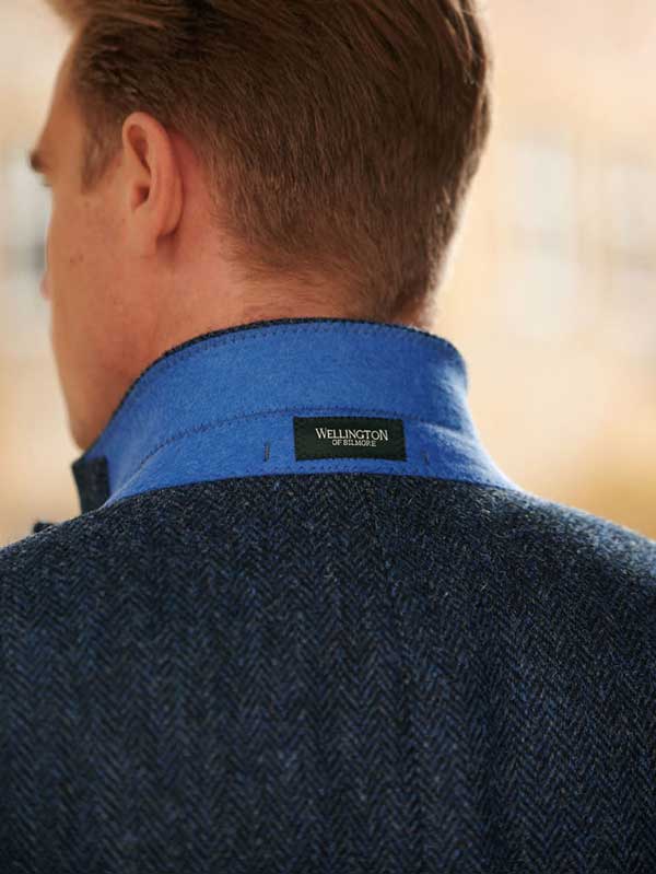 A Harris Tweed Sakko “London“ In Blue Herringbone – Bild 3