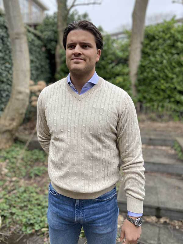 Kings Road, Pullover In Baumwolle, Beige – Bild 3