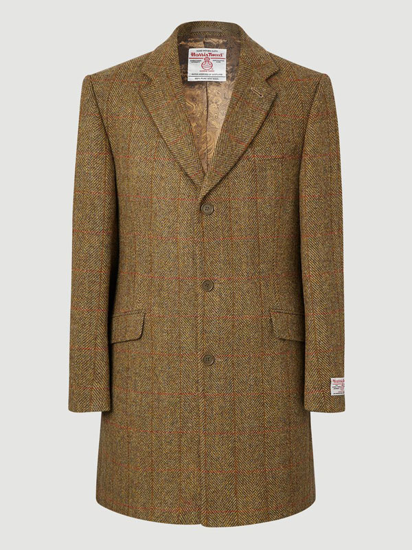 Harris Tweed Overjas, Murdo 3/4 Coat – Mustard – Bild 2