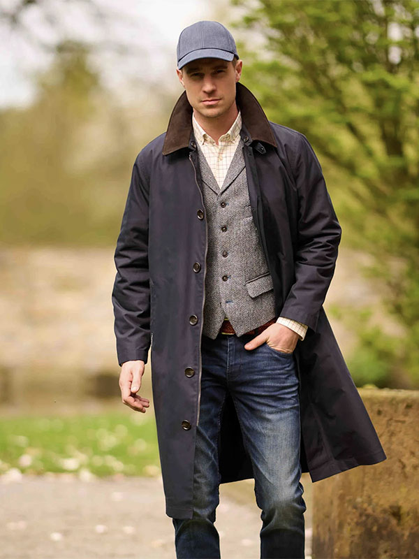 Wellington klassische Herrenmantel „Finchester All Season“ Navy