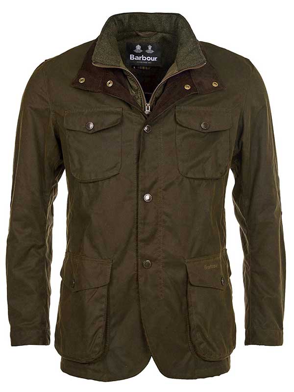 Barbour Wachs Jacke Ogston OL51-olive – Bild 3