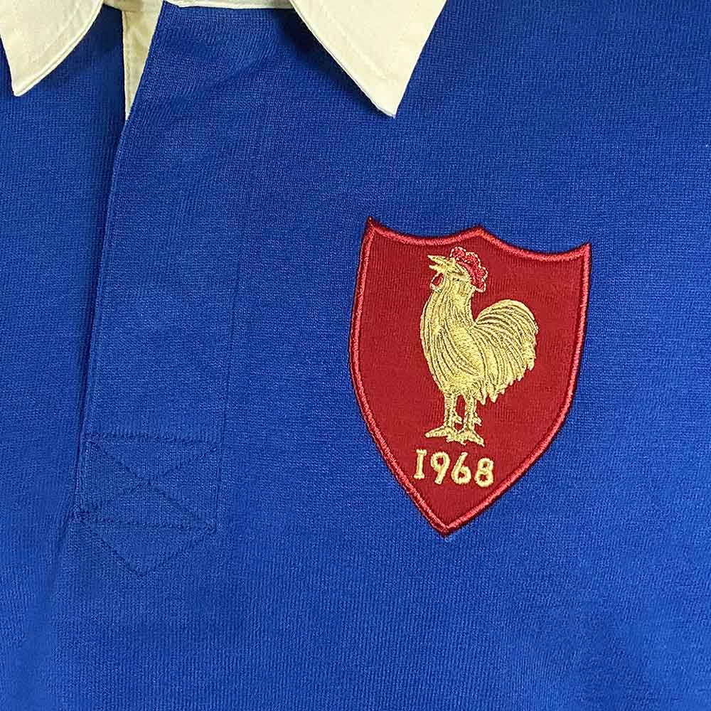 France 1968 Rugby Shirt Blue – Bild 4
