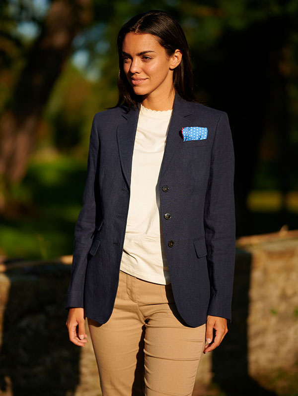 Wellington Leinen Damen Blazer – Bild 4