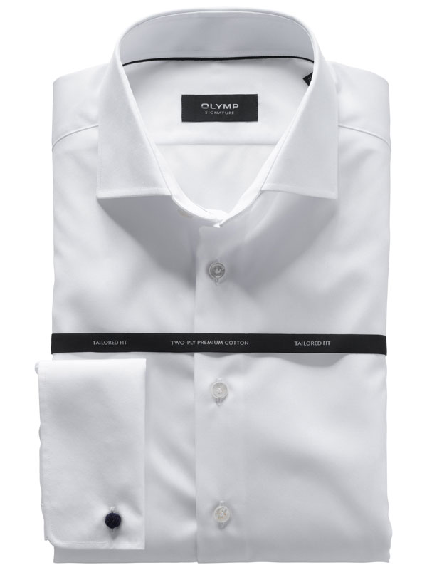 Signature Businesshemd, Tailored Fit, Signature Kent, Weiß