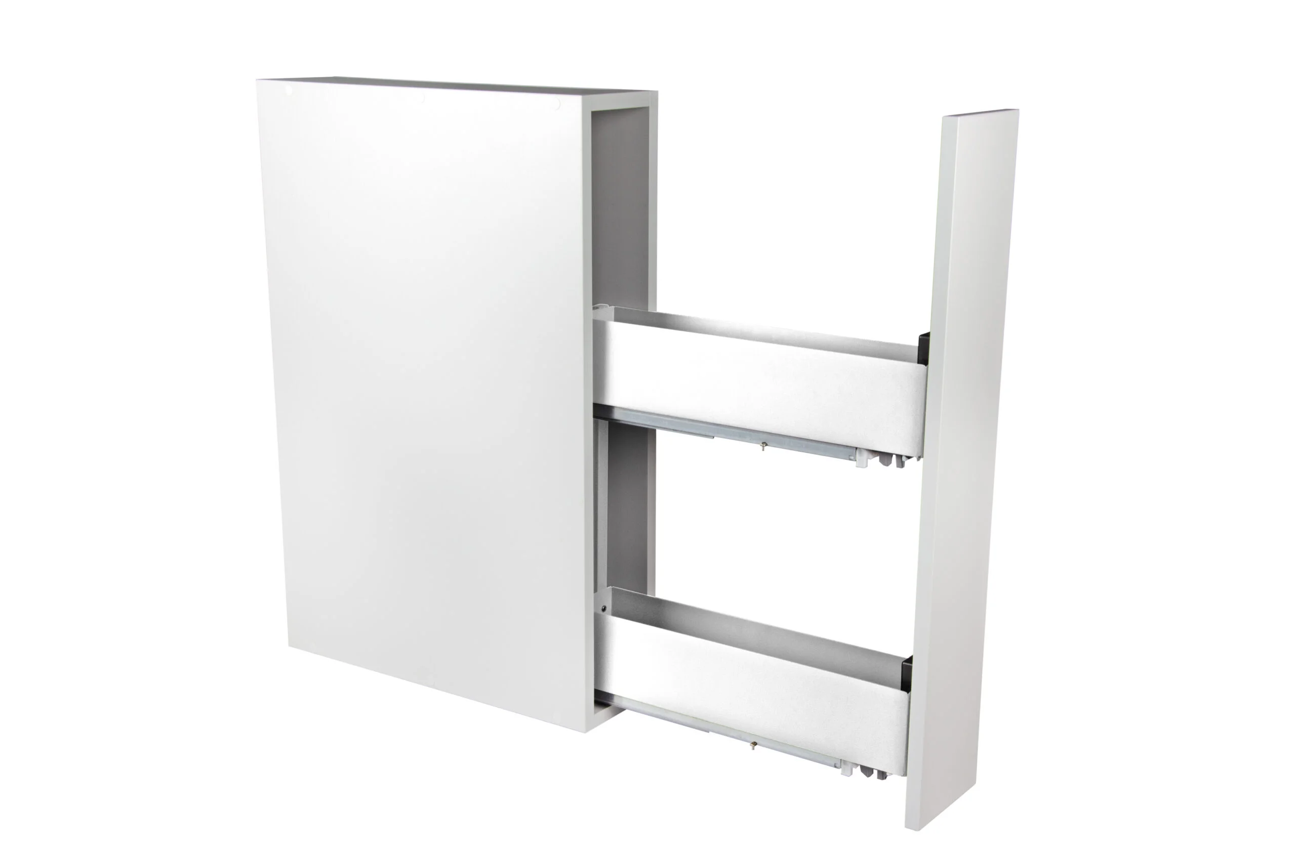 Unterschrankauszug 150-200mm 2 Etagen seitliche Montage woplus Vollauszug Anthrazit – Bild 9