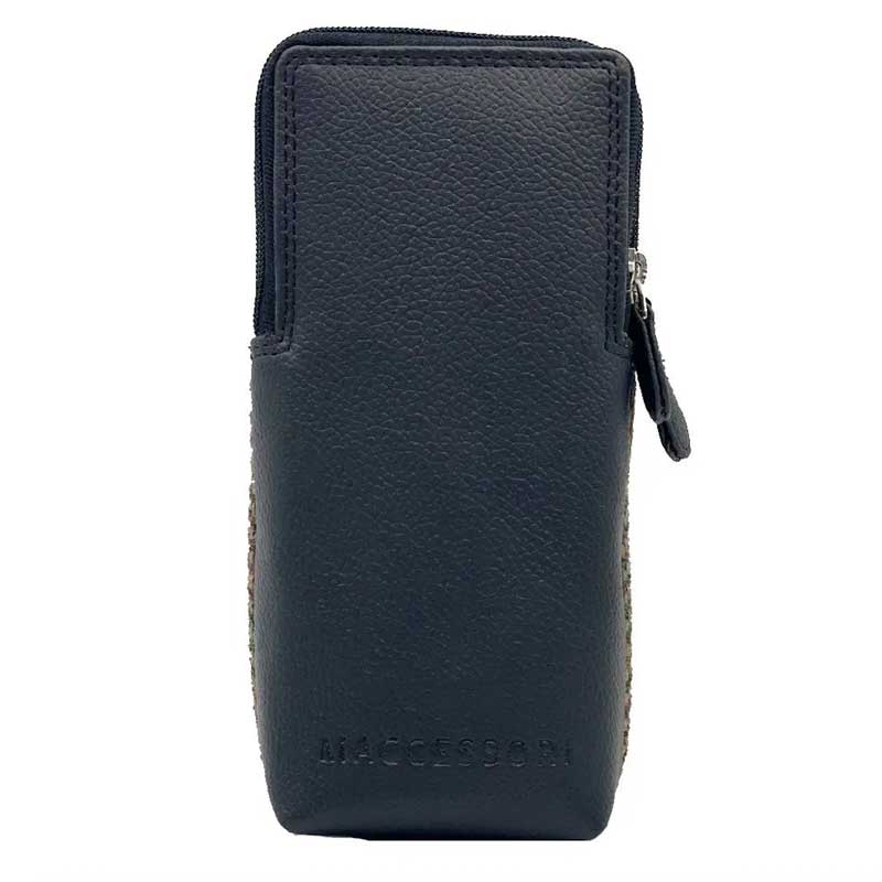 Doppelter Brillenetui aus Harris Tweed in Blau/Rosa Karo – Bild 5