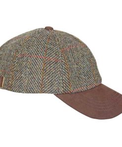 Harris Tweed Baseballkappe Olive/Gold