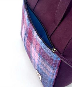 Harris Tweed Reisetasche in Pastellrosa