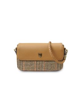 Harris Tweed Clutch, The Caithness, Islander, Beige Dogtooth