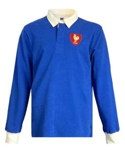 France 1968 Rugby Shirt Blue