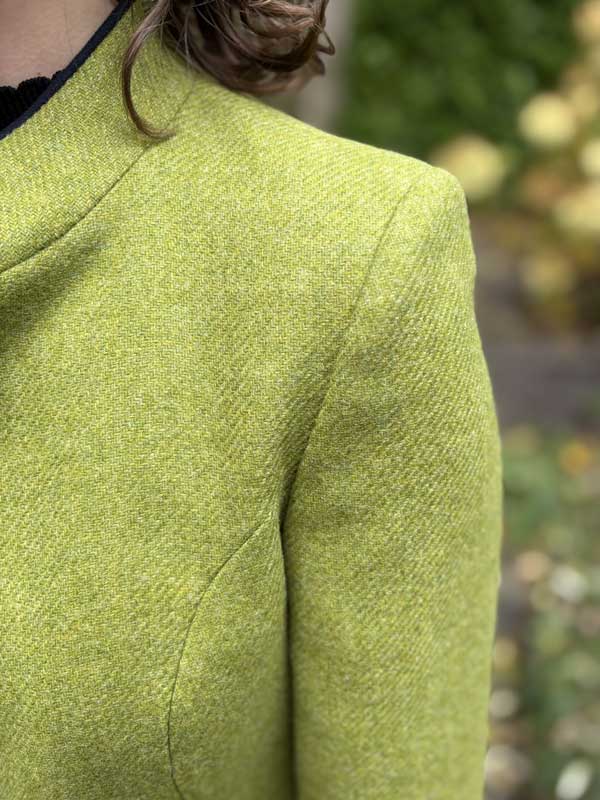 Tweed Damen Blazer, Lang, Hell Grün – Bild 4