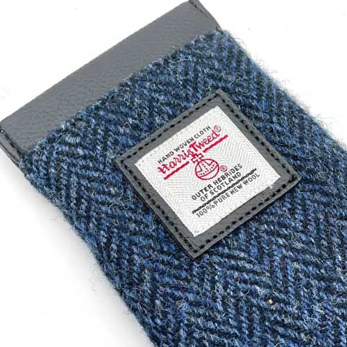 Brillenetui aus Harris Tweed in Blau – Bild 4
