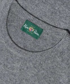 Alan Paine Lamswol Pullover Ronde-hals, Updated Fit – Grey Mix