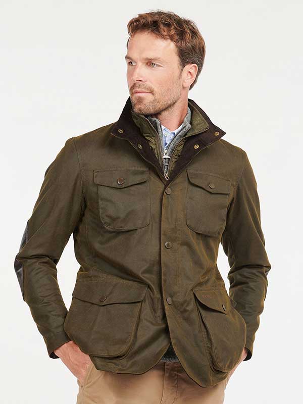 Barbour Wachs Jacke Ogston OL51-olive – Bild 2