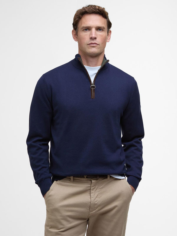 Barbour Pullover Bayfield Half-Zip Navy