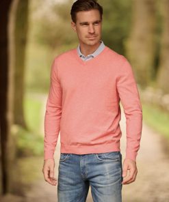 Strickpullover Baumwolle Koralle