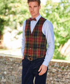 Tailor – Chice Weste Aus Original Harris Tweed In Check Of Island