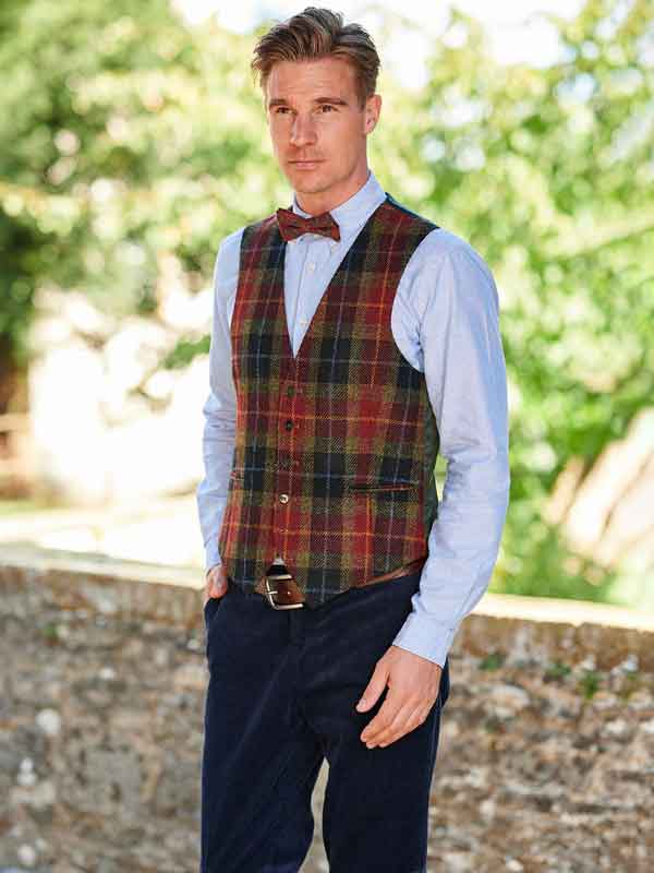 Tailor – Chice Weste Aus Original Harris Tweed In Check Of Island – Bild 2