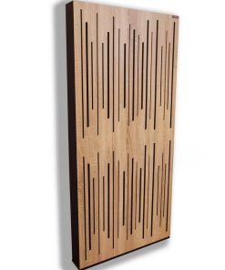 Akustikelement mit Frontdiffusor – Mit gestreifter Vorderseite.