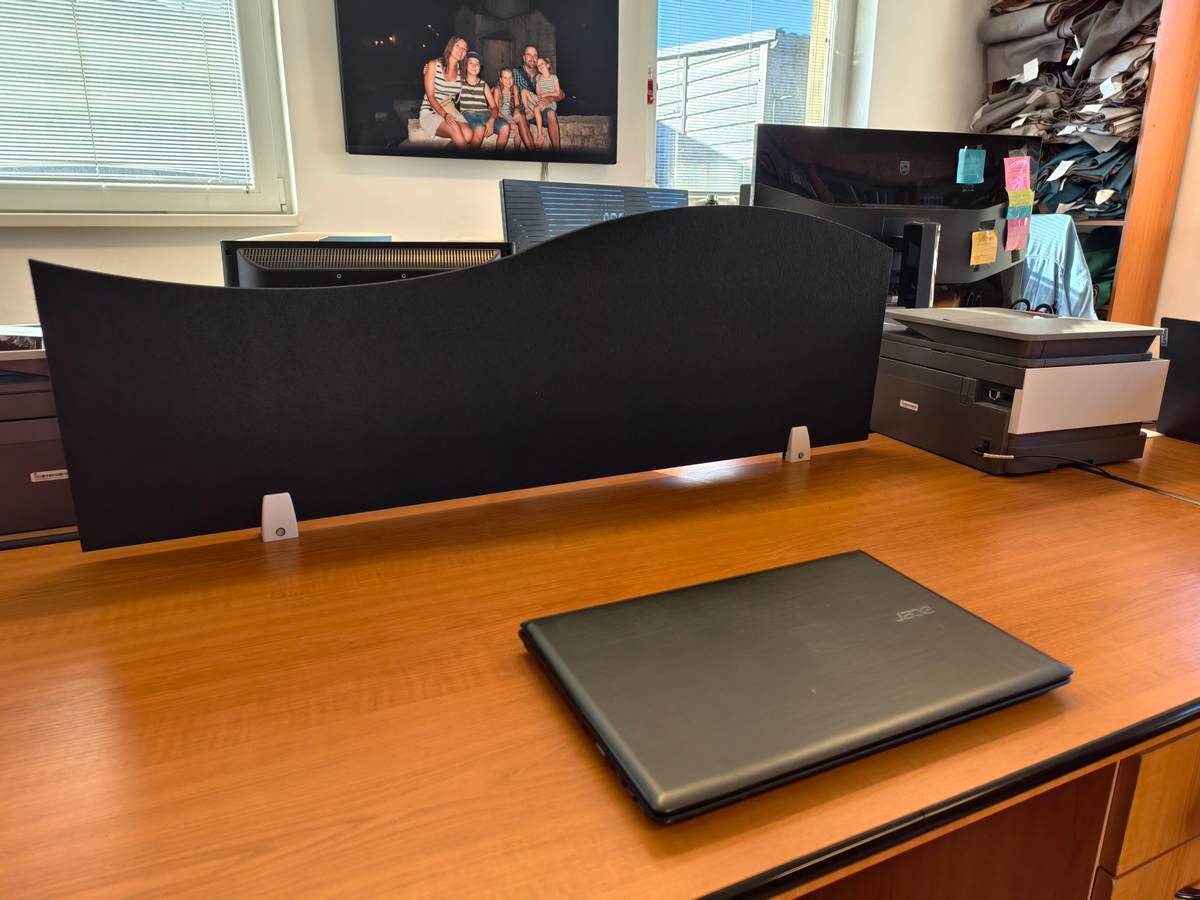 Bilnora büro schallschutz trennwände gewellt Akustikschirm 120x40x1.2cm – Muster 3 – Bild 4