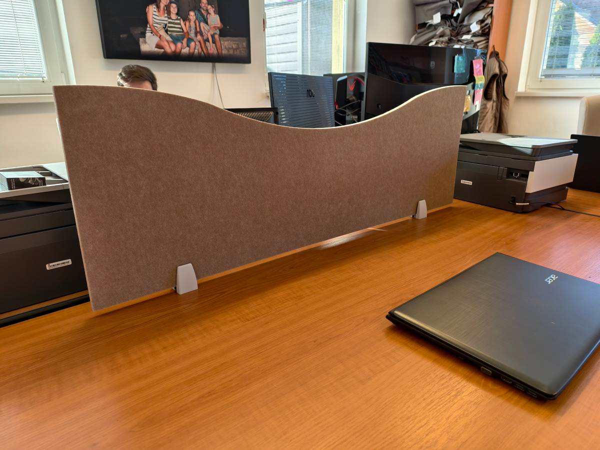 Bilnora büro schallschutz trennwände gewellt Akustikschirm 120x40x1.2cm – Muster 3 – Bild 6