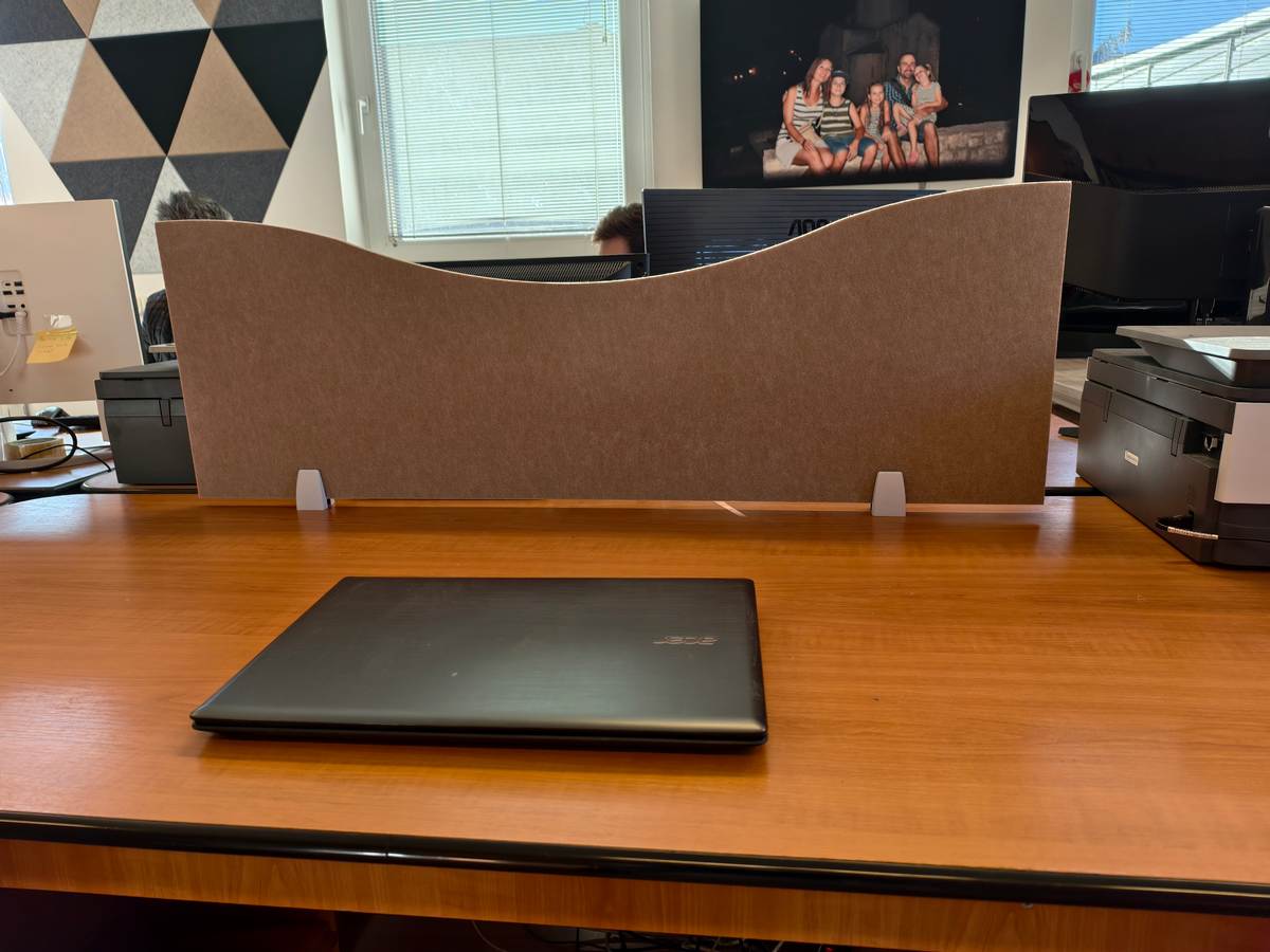 Bilnora büro schallschutz trennwände gewellt Akustikschirm 120x40x1.2cm – Muster 3 – Bild 7